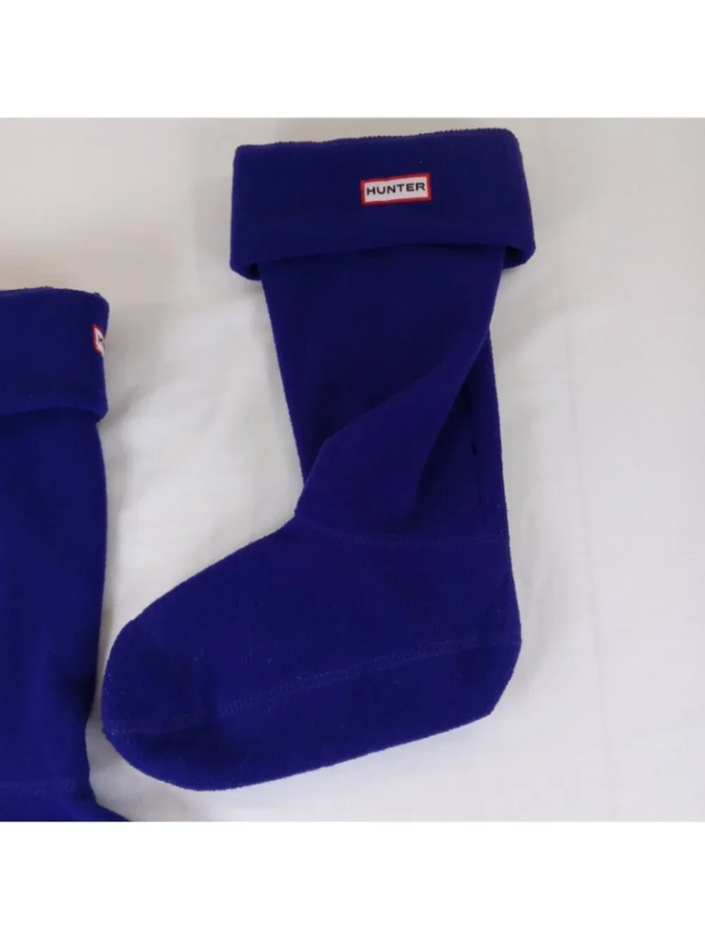 Hunter Women's MEDIUM 5-7 Fleece Welly Boot Socks Royal Blue Rain Boot Liners